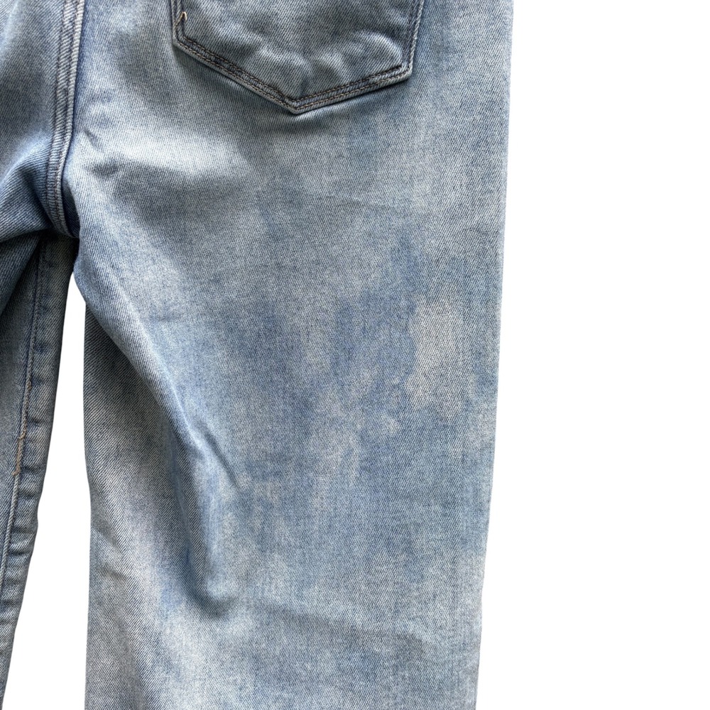 Risen Womens Size 7/28 Wide Leg Jeans Light Wash Cropped High Rise Boho Casual - Picture 3 of 9